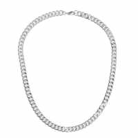 Fabric Curb Chain Necklace Родиум Бижутерия