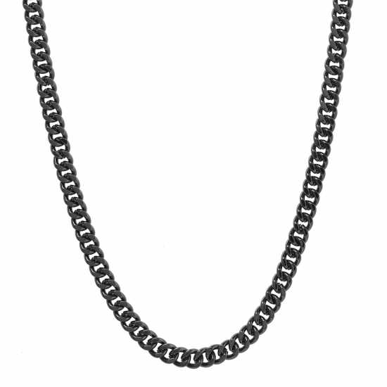 Fabric Curb Chain Necklace Гънметал Бижутерия