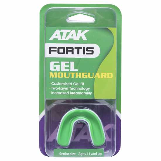 Atak Sports Fortis Gel Mouthguard Senior Green/White Боксови протектори за уста