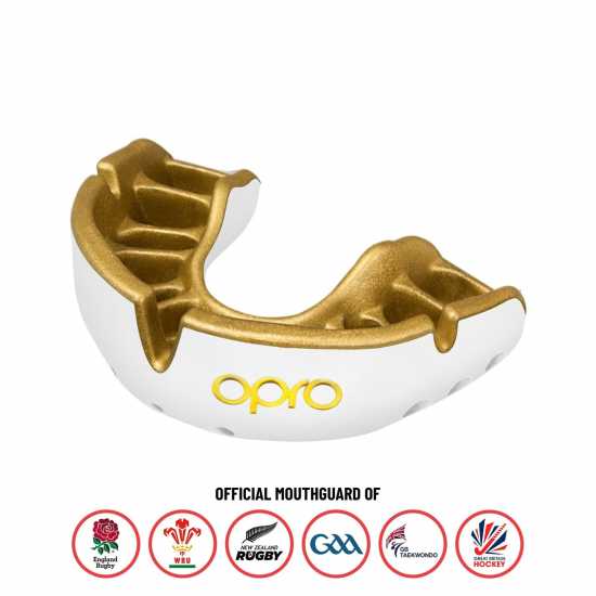 Opro Gold Self Fit 00 White/Gold Боксови протектори за уста