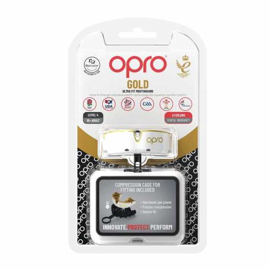 Opro Gold Self Fit 00 White/Gold Боксови протектори за уста