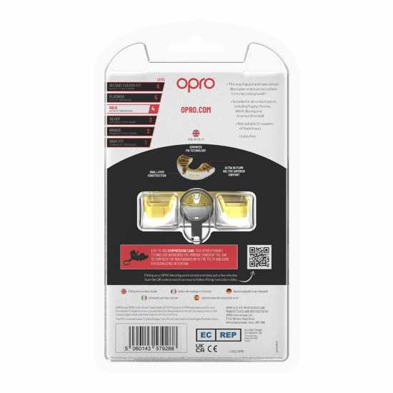 Opro Gold Self Fit 00 White/Gold Боксови протектори за уста