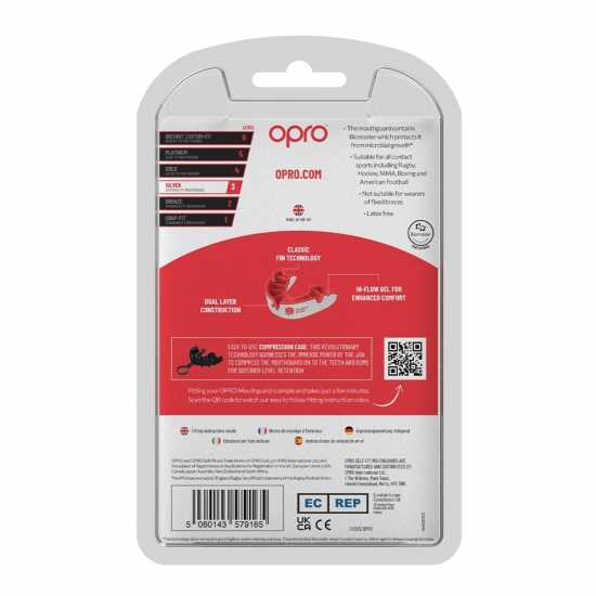 Opro Self Fit 00 White/Red Боксови протектори за уста