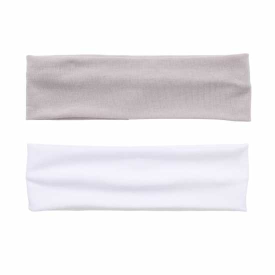 Miso 2Pk Stretch Headband Бяло/Сиво 