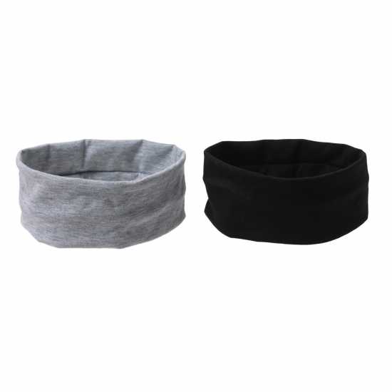 Miso 2Pk Stretch Headband Черно/Сиво 