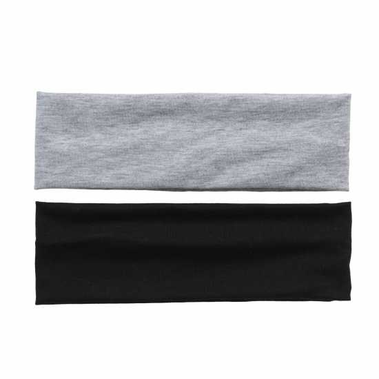 Miso 2Pk Stretch Headband Черно/Сиво 