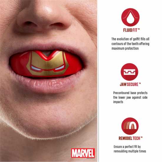 Safejawz Marvel Sports Mouthguard Желязен човек Боксови протектори за уста