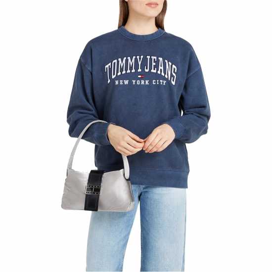 Чанта За Рамо Tommy Jeans Shoulder Bag Певтър Портфейли