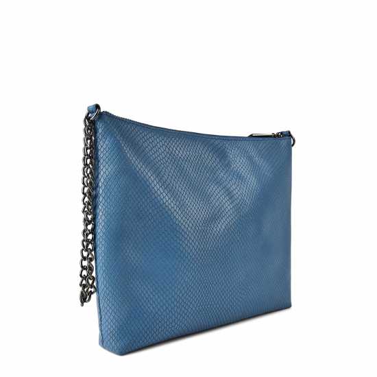 Biba Leather Slouchy Clutch Коронен син Bags under 80