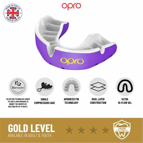 Opro Jawz Gold 44 Черно/Червено/Златно Боксови протектори за уста