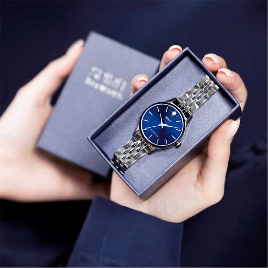 Spirit Spirit Ladies Diamond Silver Navy Dial Bracelet Watch  Бижутерия