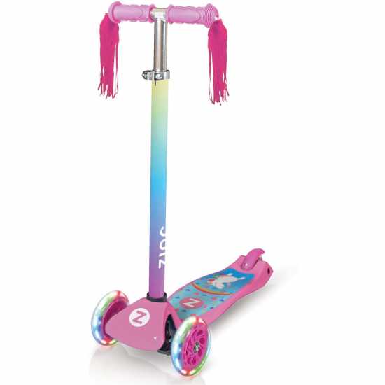 Zinc Light Up Explorer Unicorn Scooter  Скутери