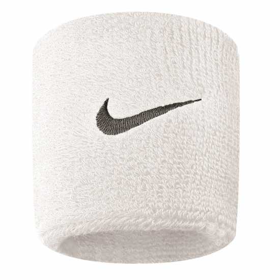 Nike 2 Бр. Ленти За Ръце Swoosh Wristband 2 Pack Бяло/Черно Скуош