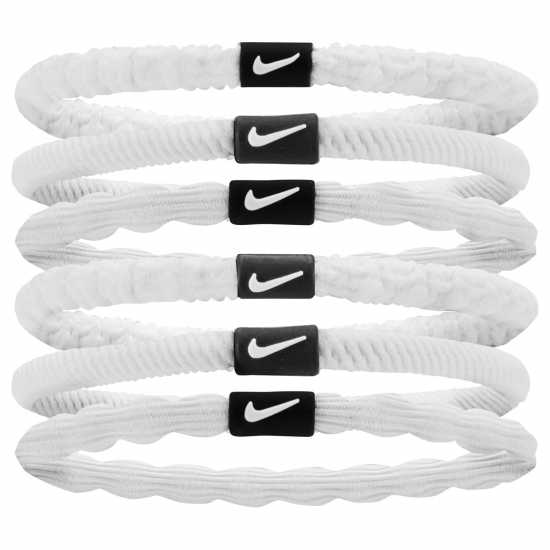 Nike Flex Hair Ties 6Pk Бяло/Черно Шапки с козирка