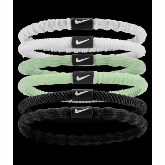 Nike Flex Hair Ties 6Pk Бяло/Изпарено зелено Шапки с козирка