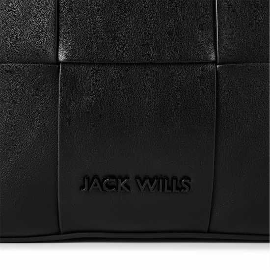 Jack Wills Weave Camera Bag Черно Дамски чанти