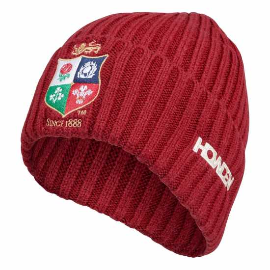 Canterbury British And Irish Lions 2024 Beanie Hat Adults Red Dahlia Подаръци и играчки