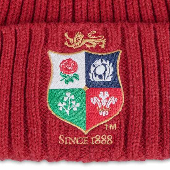 Canterbury British And Irish Lions 2024 Beanie Hat Adults Red Dahlia Подаръци и играчки