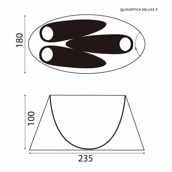 Gelert Pop Up 3 Person Tent  Палатки