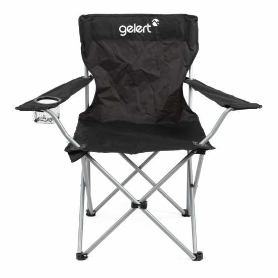 Gelert Стол За Къмпинг Comfort Camping Chair With Drink Holder Черно Лагерни маси и столове