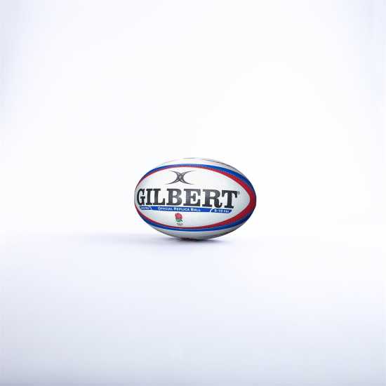 Gilbert Replica Rugby Ball Бял/Син/Червен Ръгби