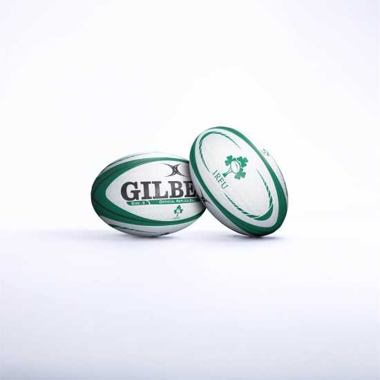 Gilbert Replica Rugby Ball Бяло/Зелено Ръгби