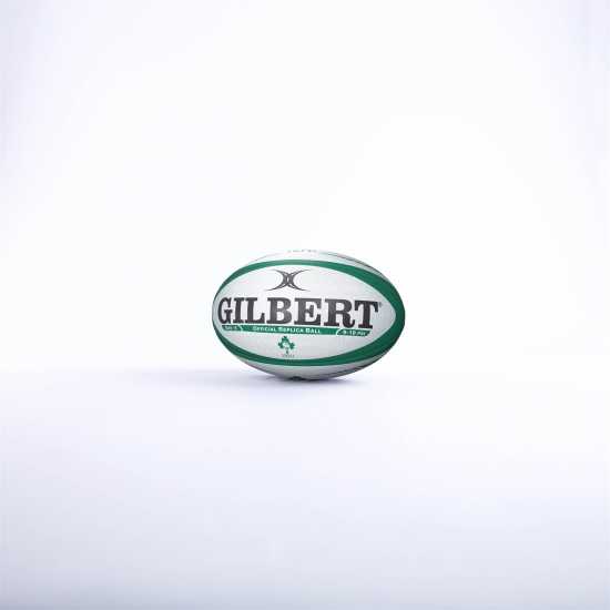 Gilbert Replica Rugby Ball Бяло/Зелено Ръгби