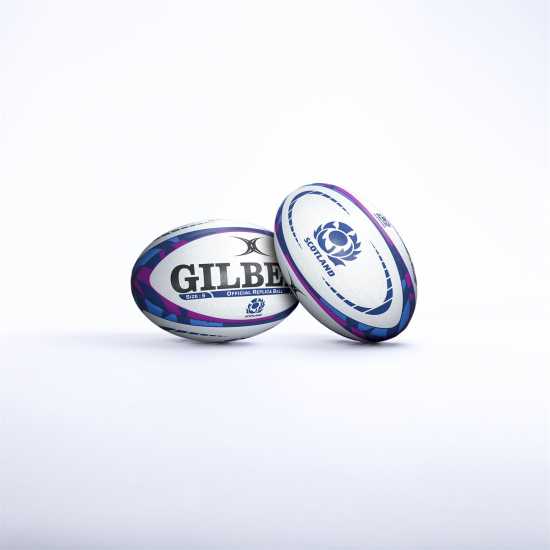 Gilbert Replica Rugby Ball Бяло/Синьо/Лилаво Ръгби