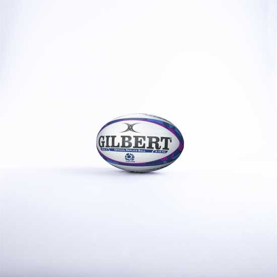 Gilbert Replica Rugby Ball Бяло/Синьо/Лилаво Ръгби