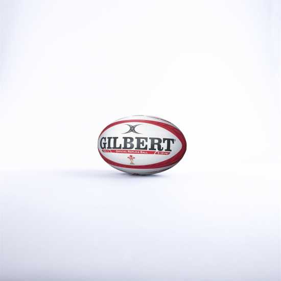 Gilbert Replica Rugby Ball Бял/Червен Ръгби