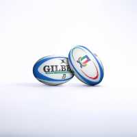 Gilbert Replica Rugby Ball Бяло/Синьо Ръгби