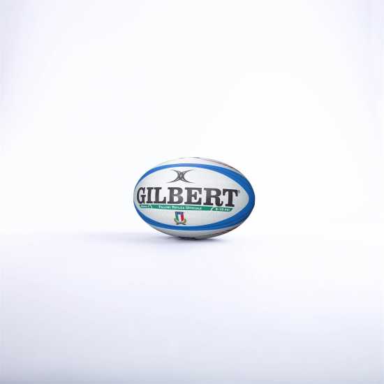 Gilbert Replica Rugby Ball Бяло/Синьо Ръгби