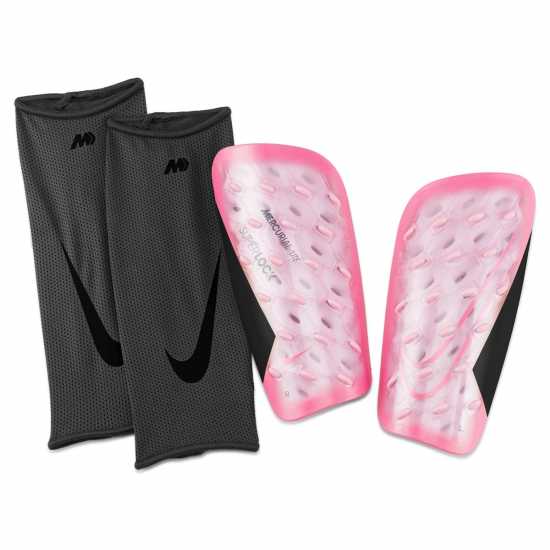 Nike Протектори За Пищял Mercurial Lite Superlock Shin Guards Черно/Розово Футболни аксесоари