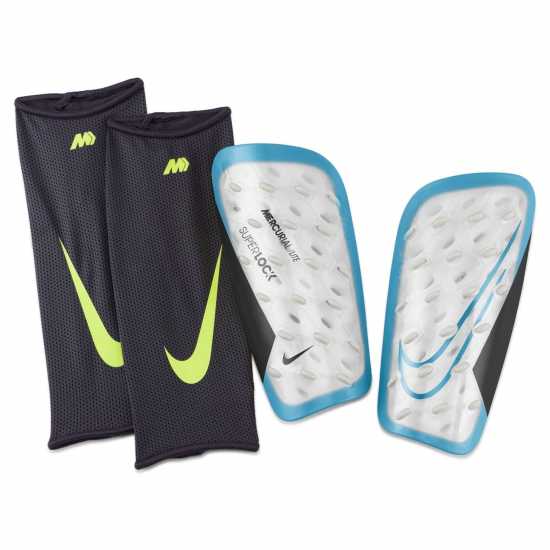 Nike Протектори За Пищял Mercurial Lite Superlock Shin Guards Син/Черен Футболни кори