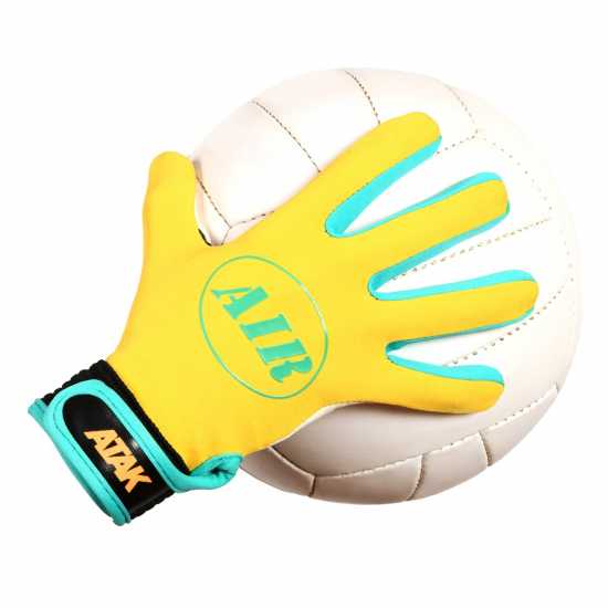 Atak Sports Air Gaelic Gloves Juniors Жълто/Зелено GAA All