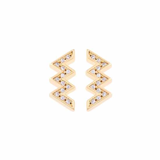 All We Are All We  Stud Earring Ld99 Злато Т/С Кри Бижутерия