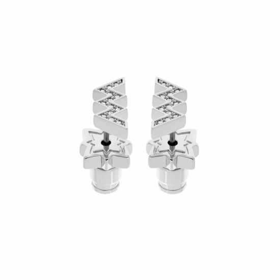 All We Are All We  Stud Earring Ld99 Сребърен Т/К Кри Бижутерия