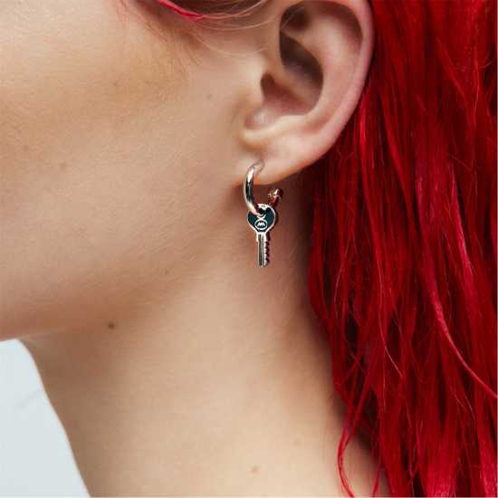 All We Are All We  Hoop Earring Ld99 Сребърно Т/Черно 