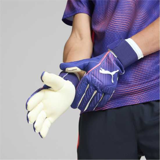 Puma Вратарски Ръкавици Ultra Ultimate Hybrid Goalkeeper Gloves Adults Лилаво/Червено Вратарски ръкавици и облекло