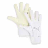 Puma Вратарски Ръкавици Ultra Ultimate Hybrid Goalkeeper Gloves Adults Бяло/сребро Вратарски ръкавици и облекло