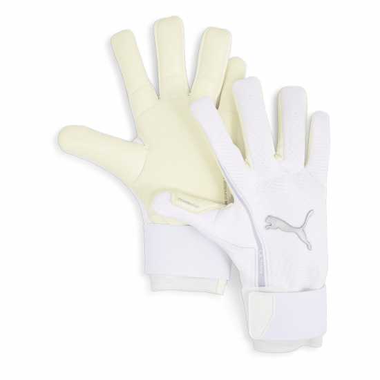 Puma Вратарски Ръкавици Ultra Ultimate Hybrid Goalkeeper Gloves Adults Бяло/сребро Вратарски ръкавици и облекло