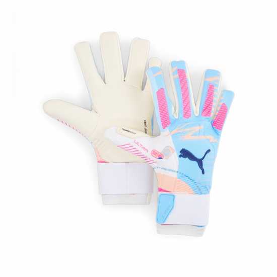 Puma Вратарски Ръкавици Ultra Ultimate Hybrid Goalkeeper Gloves Adults Бяло/Розово Вратарски ръкавици и облекло