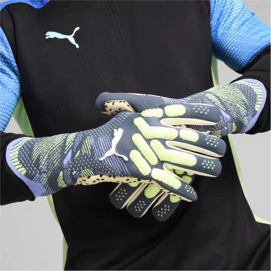 Puma Вратарски Ръкавици Future Ultimate Goalkeeper Gloves Сиво/Зелено 