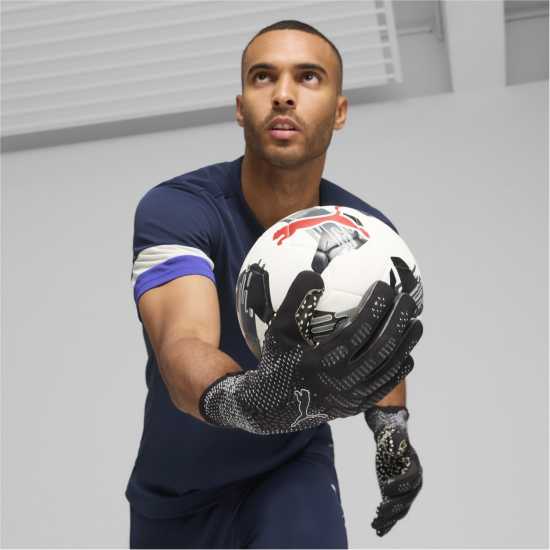 Puma Вратарски Ръкавици Future Ultimate Goalkeeper Gloves Черно/сребро Вратарски ръкавици и облекло