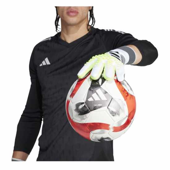 Adidas Вратарски Ръкавици Predator Pro Goalkeeper Gloves Adults Бяло/Лимон Вратарски ръкавици и облекло