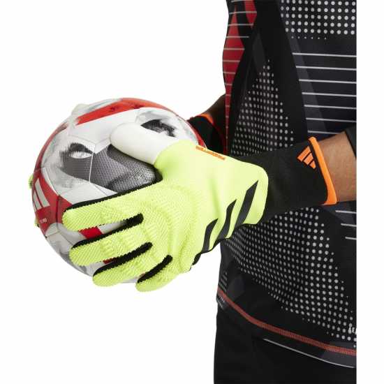 Adidas Вратарски Ръкавици Predator Pro Goalkeeper Gloves Adults Жълто/Червено Вратарски ръкавици и облекло