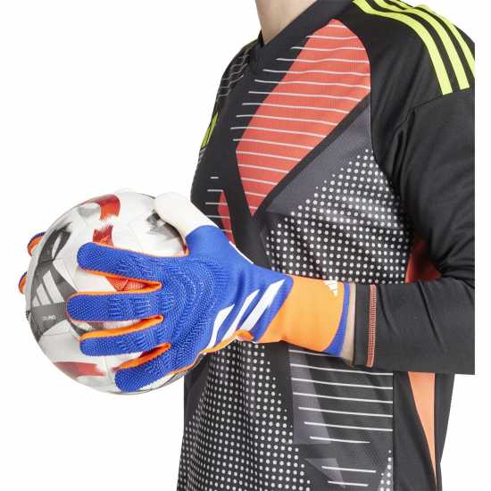 Adidas Вратарски Ръкавици Predator Pro Goalkeeper Gloves Adults Blue/Red Вратарски ръкавици и облекло