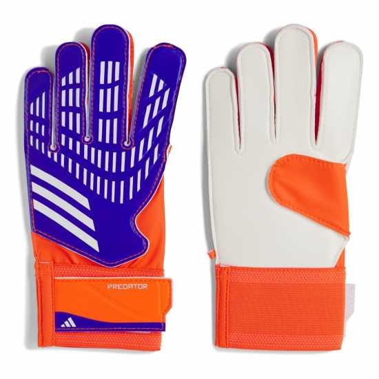 Adidas Детски Вратарски Ръкавици Predator Training Goalkeeper Gloves Juniors Синьо/Червено Вратарски ръкавици и облекло