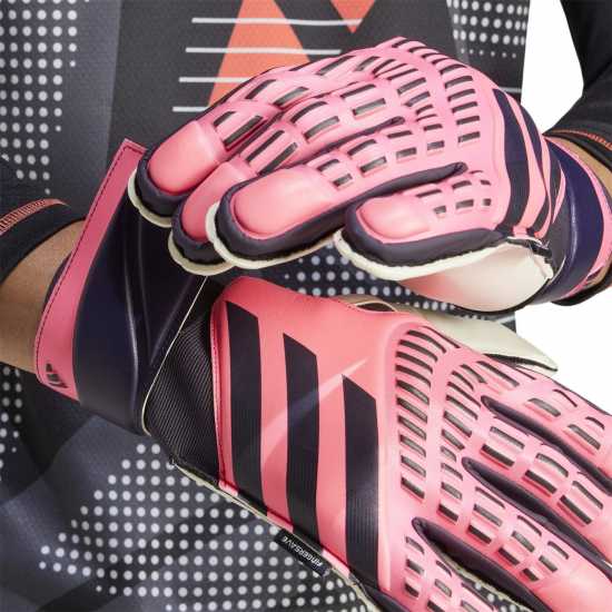 Adidas Мъжки Ръкавици Predator Match Fingersave Gloves Mens Розово/Черно 