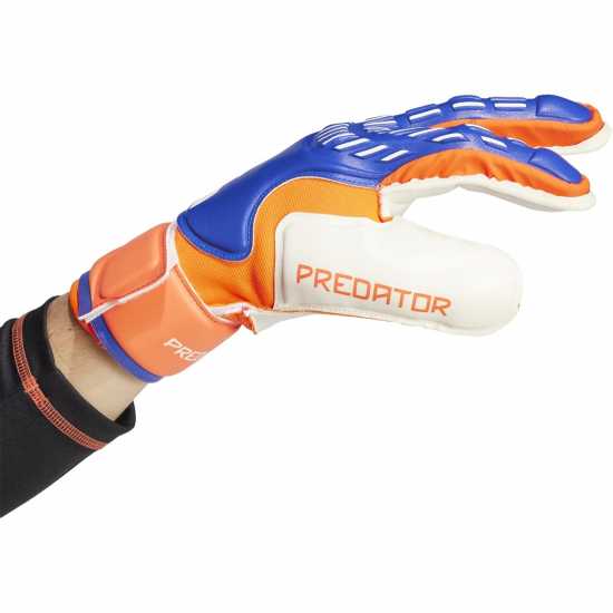 Adidas Мъжки Ръкавици Predator Match Fingersave Gloves Mens Синьо/Червено Вратарски ръкавици и облекло